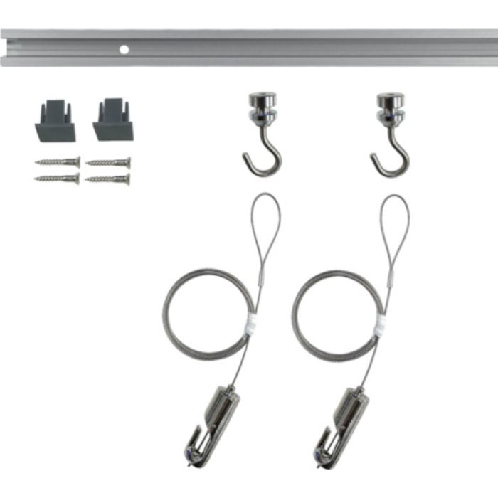 福井金属工芸 C-11型ピクチャーレールセット 1.0m シルバー 天井用 3353-1(Tcode:5206451)