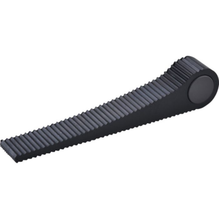 緑十字 差し込み式ドアストッパー 黒 ドアストッパー140 H28×W20×D142mm マグネット付(Tcode:1067901)