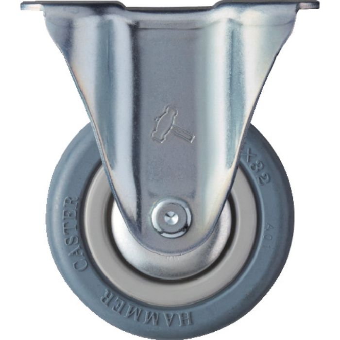 ハンマー 固定式ゴム車輪(ローラーベアリング)75mm(Tcode:3425576)