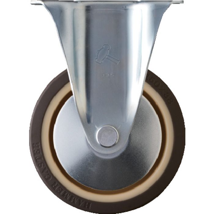 ハンマー 固定式ウレタン車輪(ナイロンホイール・ラジアルボールベアリング)150mm(Tcode:8142262)