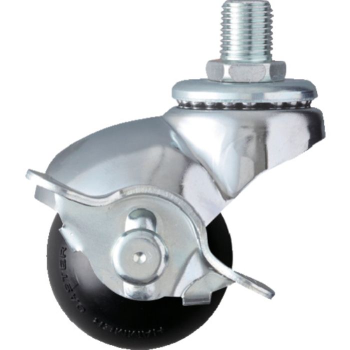 ハンマー ねじ込み式M12 旋回式ゴム車輪 40mm ストッパー付(Tcode:8140834)