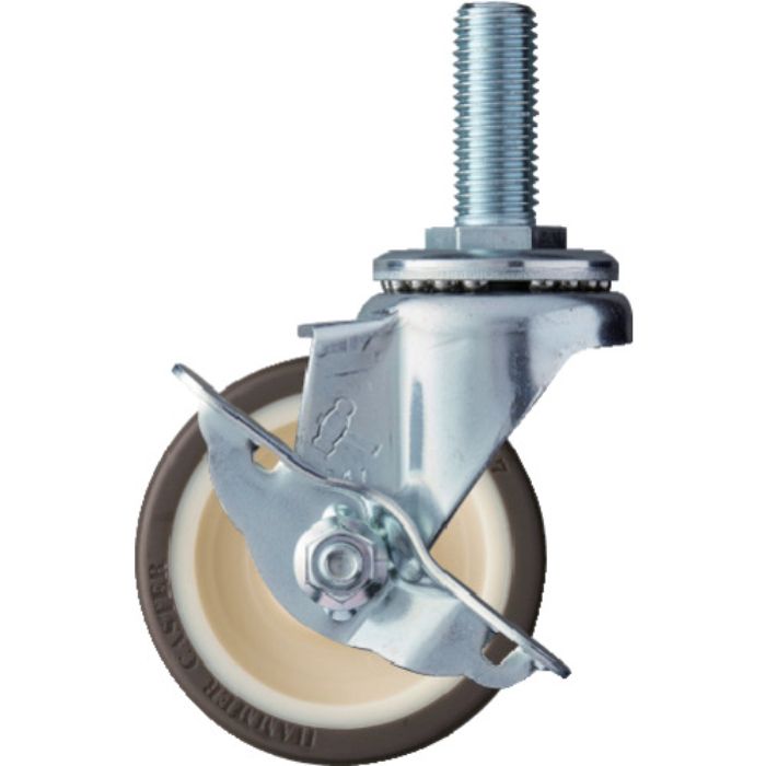 ハンマー ねじ込み式 ストッパー付 ウレタンベアリング入りキャスター 75mm(Tcode:3670406)