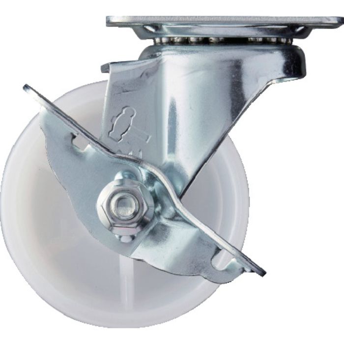 ハンマー 旋回式ナイロン車輪 75mm ストッパー付(Tcode:3670465)