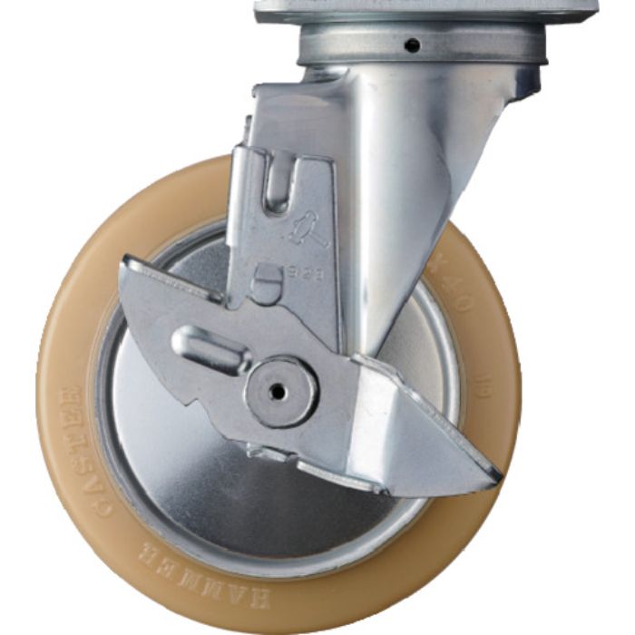 ハンマー 旋回式ウレタン車輪(ローラーベアリング)150mm ストッパー付(Tcode:3984591)