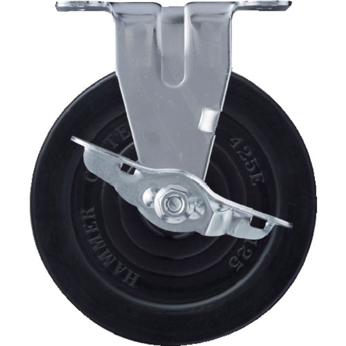 ハンマー Eシリーズ固定式ゴム車輪 125mm ストッパー付(Tcode:3196003)