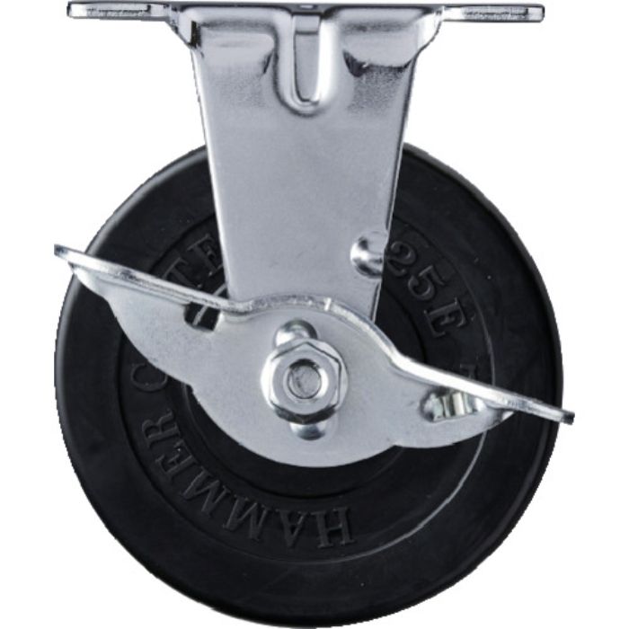 ハンマー Eシリーズ固定式ゴム車輪 75mm ストッパー付(Tcode:3196038)