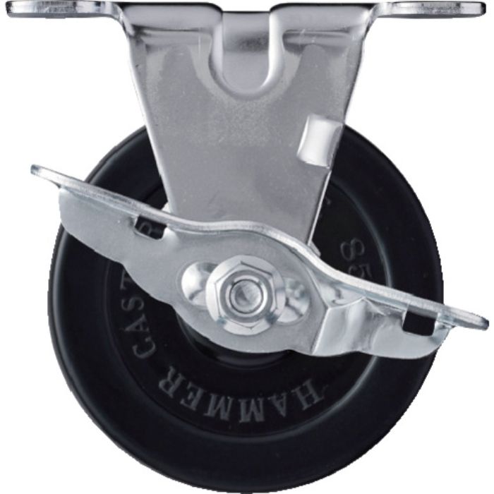 ハンマー Eシリーズ固定式ゴム車輪 85mm ストッパー付(Tcode:3196046)