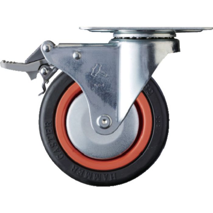 ハンマー Mシリーズ 自在 SP付 ゴム車 100mm トータルロック(Tcode:2123321)