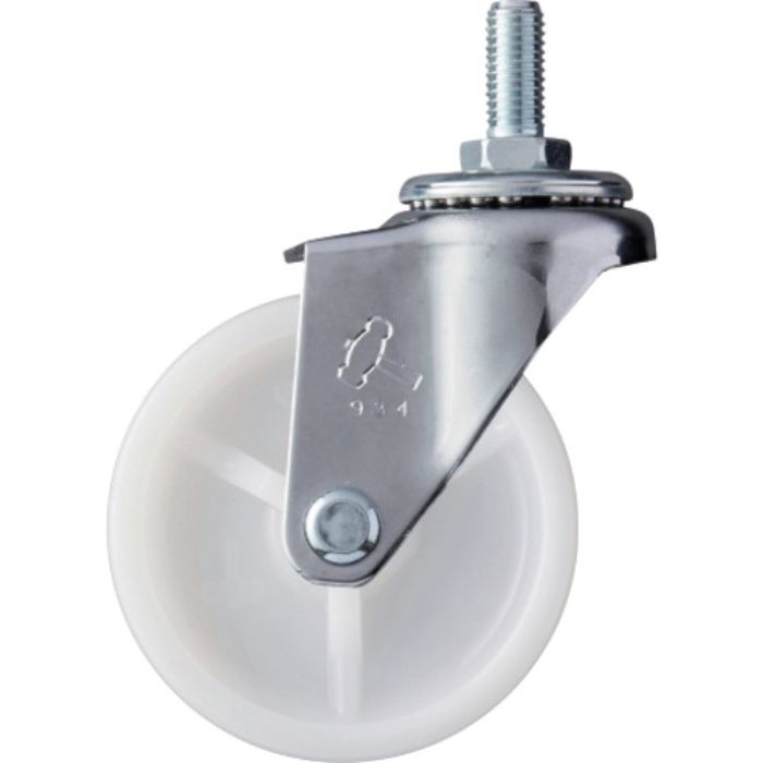 ハンマー ねじ込み旋回式ナイロン車輪 65mm W3/8(Tcode:8141026)