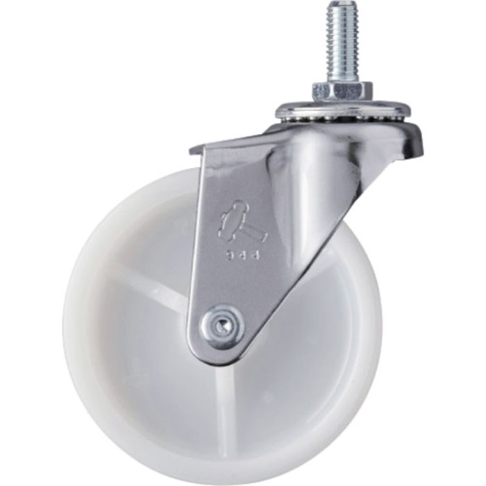 ハンマー ねじ込み旋回式ナイロン車輪 75mm W3/8(Tcode:8141027)