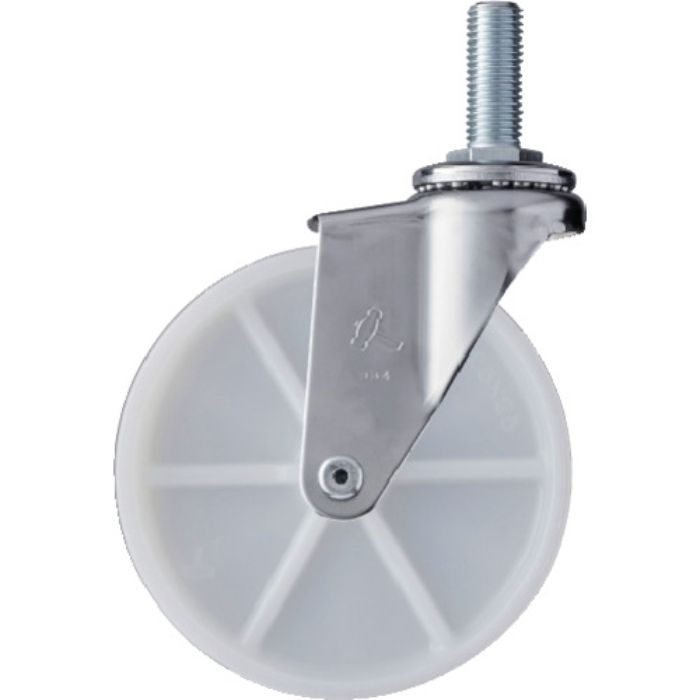 ハンマー ねじ込み旋回式ナイロン車輪 125mm M16(Tcode:3670929)