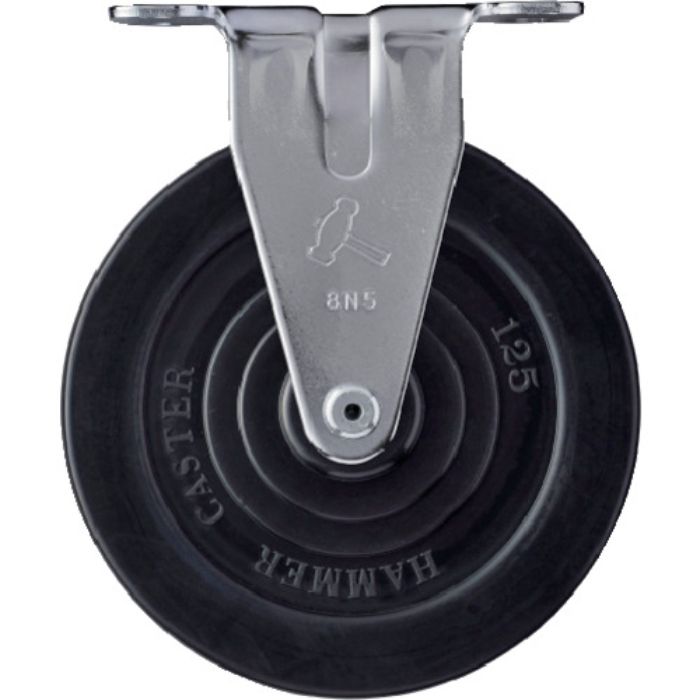 ハンマー 固定式ゴム車輪 125mm(Tcode:1253590)