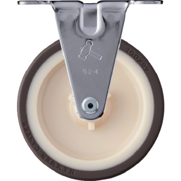 ハンマー 固定式ウレタン車輪(ナイロンホイール)100mm(Tcode:3671194)