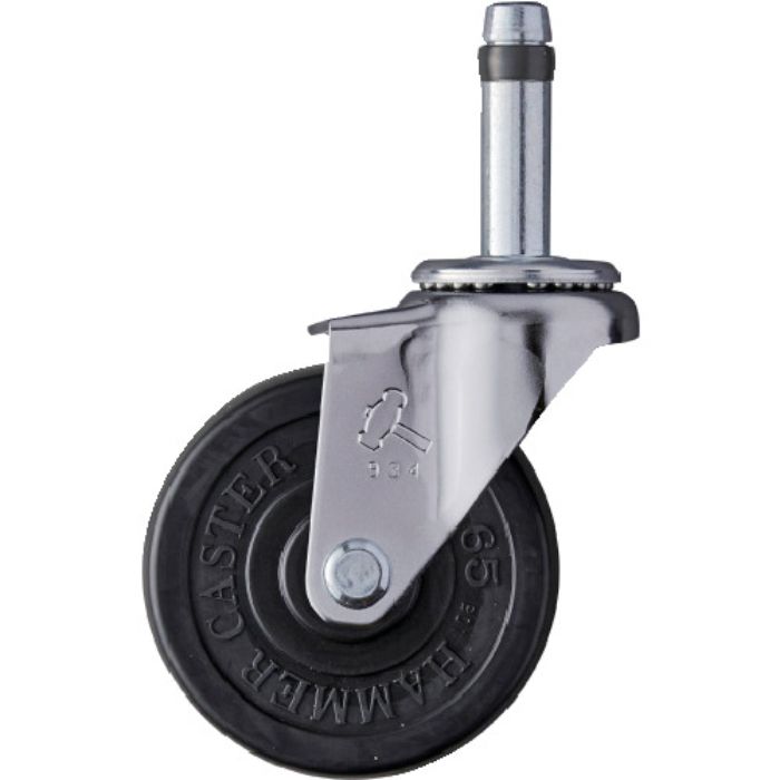 ハンマー 差込み旋回式ゴム車輪 65mm(Tcode:3984869)