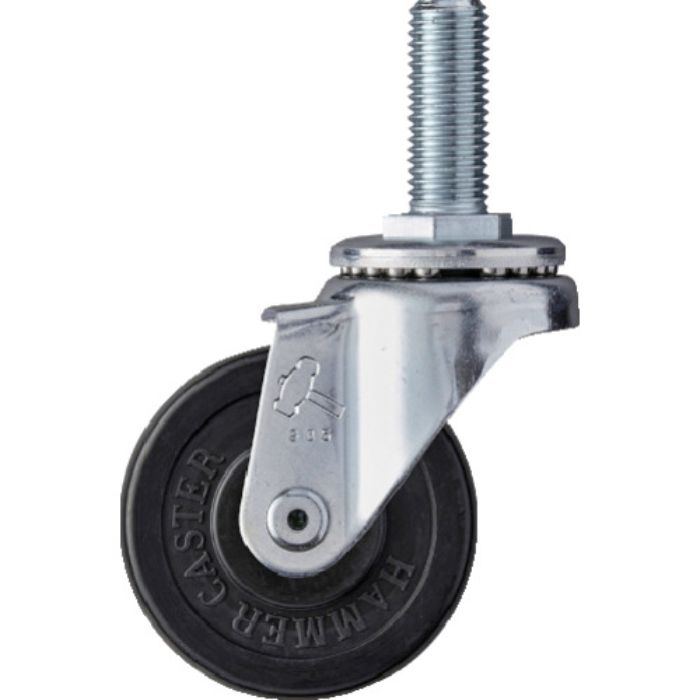 ハンマー ねじ込み旋回式ゴム車輪 65mm(Tcode:8142757)