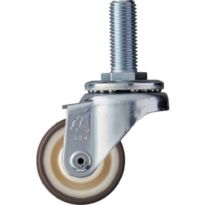ハンマー ねじ込み旋回式ウレタン車輪(ナイロンホイール・ボールベアリング)50mm(Tcode:8549709)