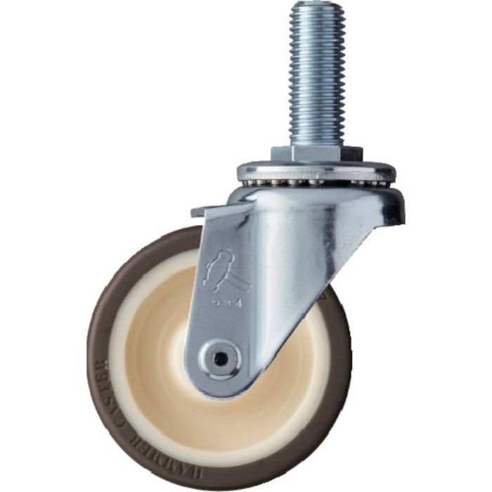 ハンマー ねじ込み式旋回式ウレタンキャスター(ナイロンホイール・ボールベアリング)75mm(Tcode:3671437)