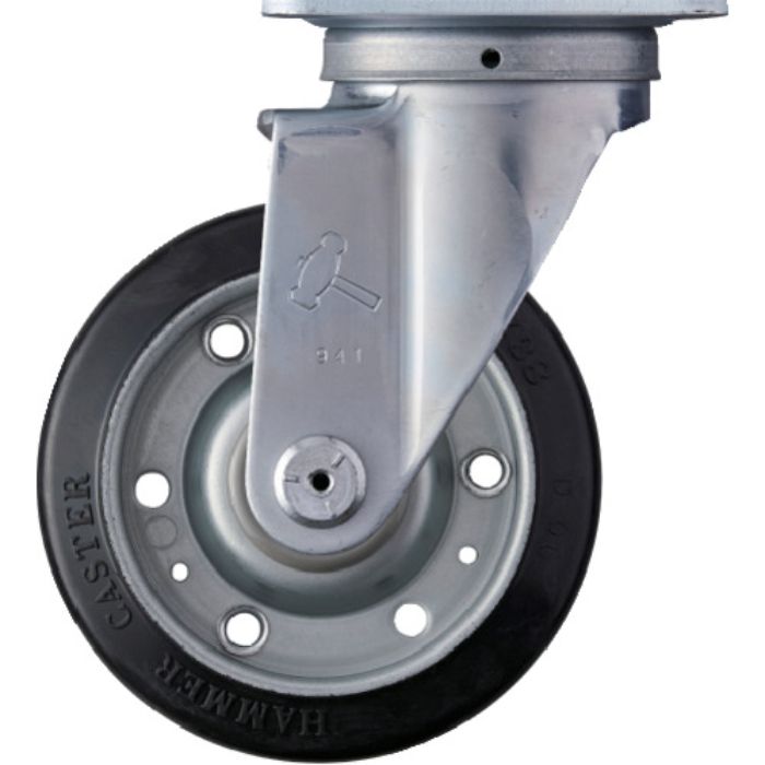 ハンマー 旋回式ゴム車輪 125mm(Tcode:1277260)