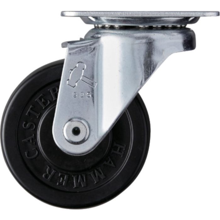 ハンマー 旋回式ゴム車輪(ローラーベアリング)65mm(Tcode:8144385)