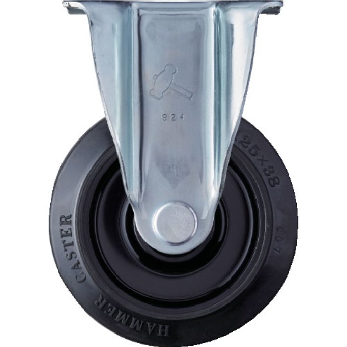ハンマー 静音固定式ゴム車輪(ナイロンホイール・ラジアルボールベアリング)125mm(Tcode:2123541)