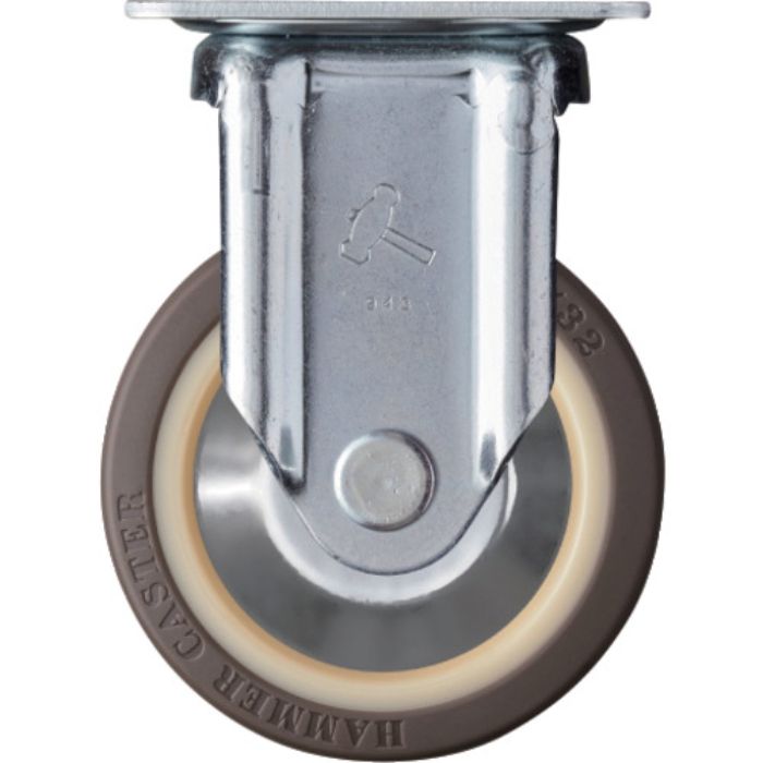 ハンマー 固定式ウレタン車輪(ラジアルボールベアリング)100mm(Tcode:8142962)