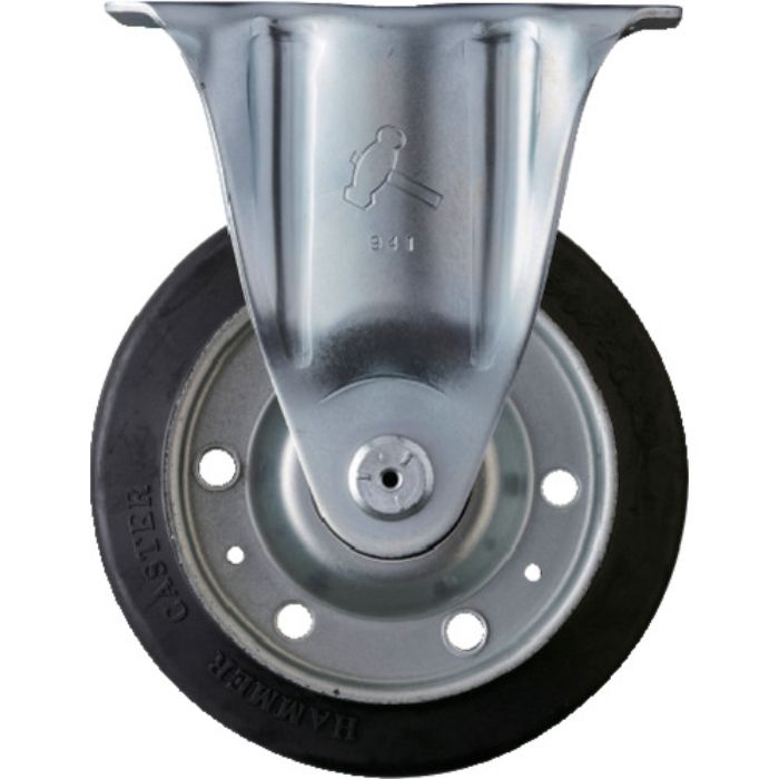 ハンマー 固定式ゴム車輪(スチールホイール・ローラーベアリング)150mm(Tcode:3984931)