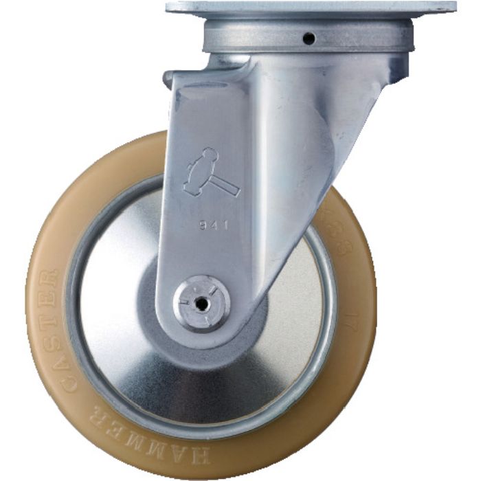 ハンマー 旋回式ウレタン車輪(スチールホイール・ローラーベアリング)125mm(Tcode:3984982)