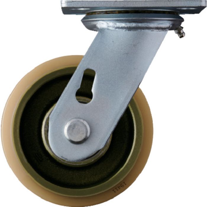 ハンマー 重荷重用旋回式ウレタン車輪(イモノホイール・ラジアルボールベアリング)125mm(Tcode:8143284)