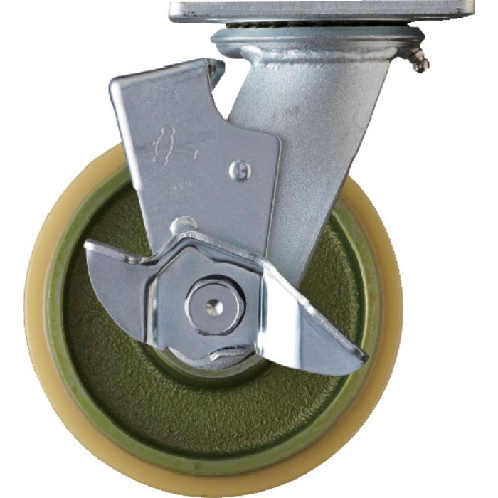 ハンマー 重荷重用旋回式ウレタン車輪(イモノホイール・ラジアルボールベアリング)150mm SP付(Tcode:8143294)