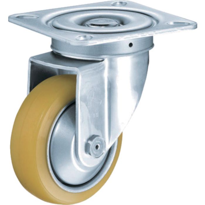 ハンマー 旋回式ウレタン車輪(スチールホイール・ローラーベアリング)125mm(Tcode:3672042)