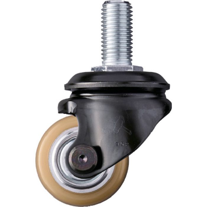ハンマー 低床重荷重用ねじ込み旋回式ウレタン車輪(アルミホイール・ボールベアリング)50mm(Tcode:3092771)