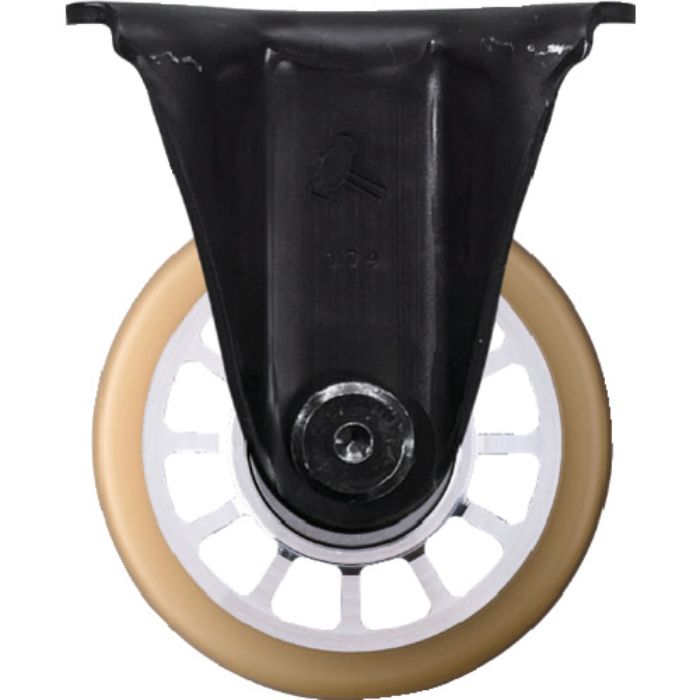ハンマー 低床重荷重用固定式ウレタン車輪(アルミホイール・ラジアルボールベアリング)75mm(Tcode:1251511)