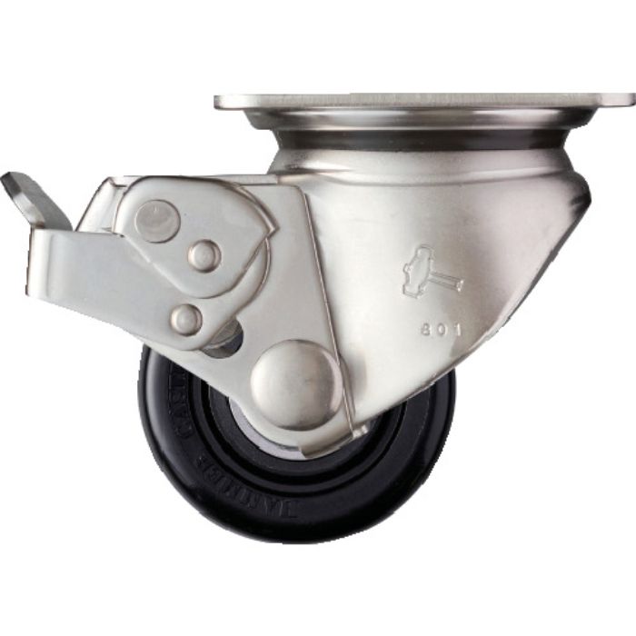 ハンマー オールステンレス低床重荷重用旋回式ナイロン車輪(ボールベアリング)65mm SP付(Tcode:8144440)
