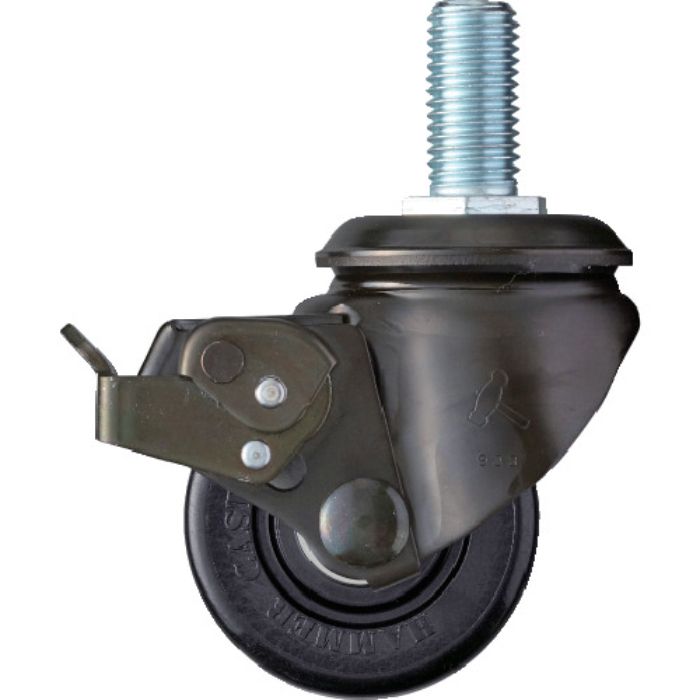 ハンマー 低床重荷重用ねじ込み旋回式ナイロン車輪(ボールベアリング)75mm SP付(Tcode:3092925)