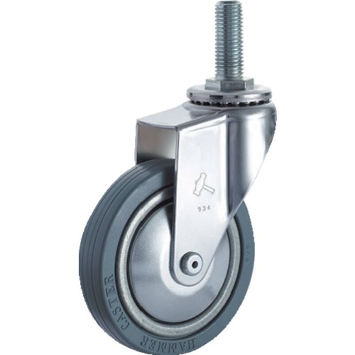 ハンマー ねじ込み旋回式ゴム車輪 125mm(Tcode:8143391)