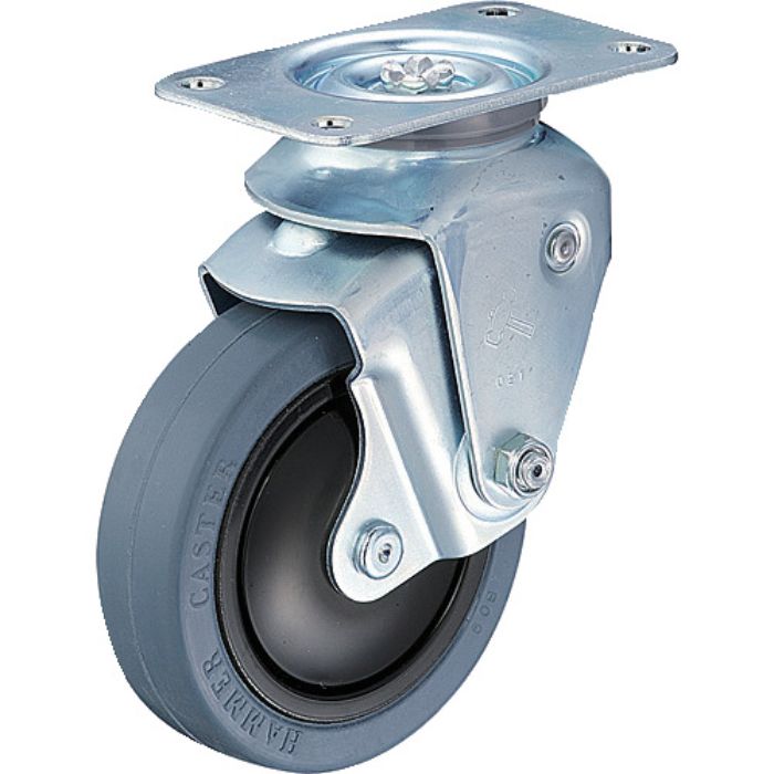 ハンマー クッションキャスター旋回式ゴム車輪100mm 線径2.3mm(Tcode:3195597)