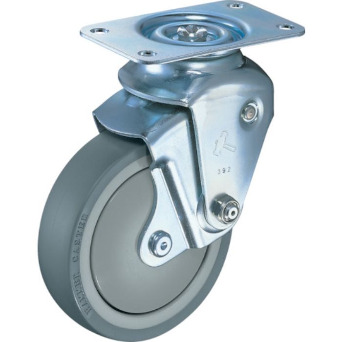 ハンマー クッションキャスター旋回式ウレタン車輪100mm 線径2.6mm(Tcode:3195554)