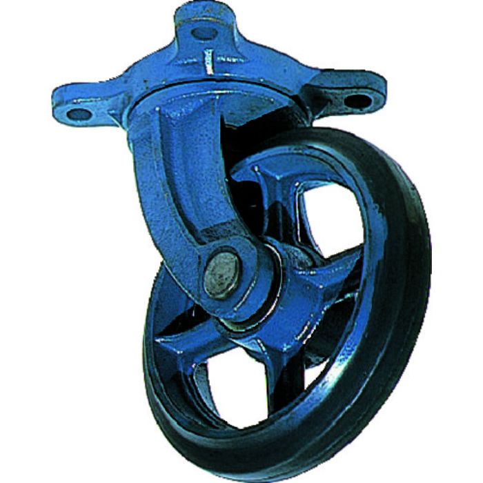 京町 鋳物製自在金具付ゴム車輪100MM(Tcode:1074938)