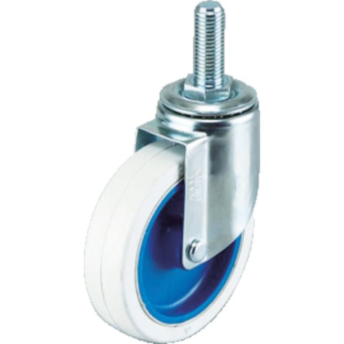 ワコーパレット エアーキャスターねじ込みタイプ(自在車)100mm ナイロンホイールゴム(Tcode:4323718)