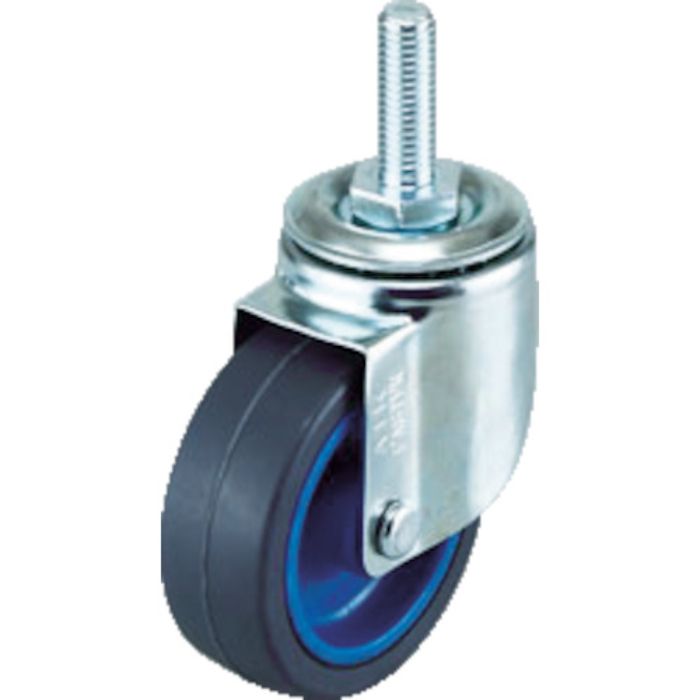 ワコーパレット エアーキャスターねじ込みタイプ(自在車) 75mm ナイロンホイールゴム(Tcode:4323742)