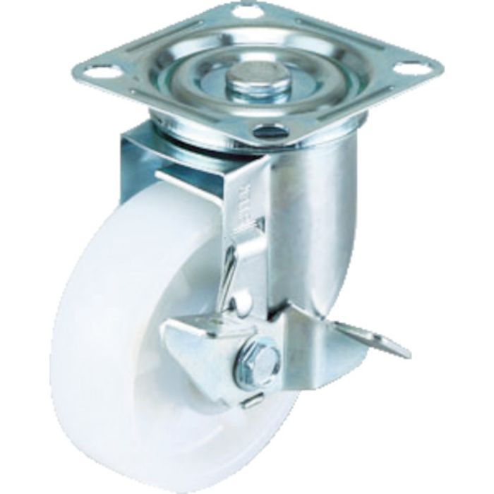 ワコーパレット エアーキャスター(自在車ストッパー付) 100mm ナイロン(ベアリング(Tcode:4323823)