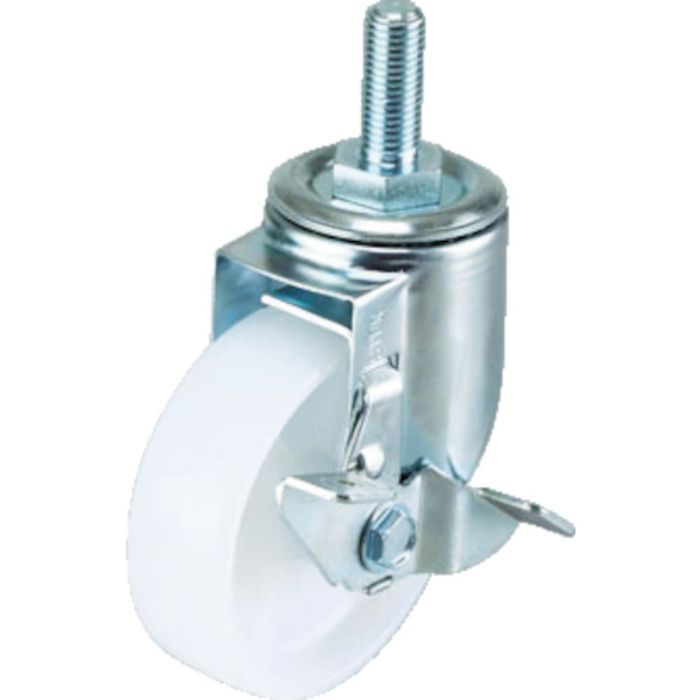 ワコーパレット エアーキャスターねじ込みタイプ(自在S付)100mm ナイロン車(Tcode:4323921)