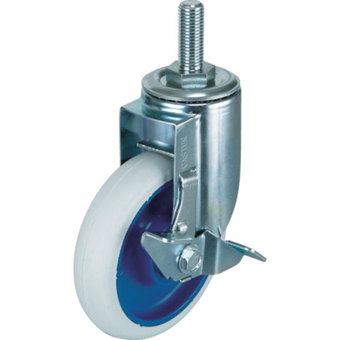 ワコーパレット エアーキャスターねじ込みタイプ(ホワイトゴム自在車ストッパー付)(Tcode:3658066)