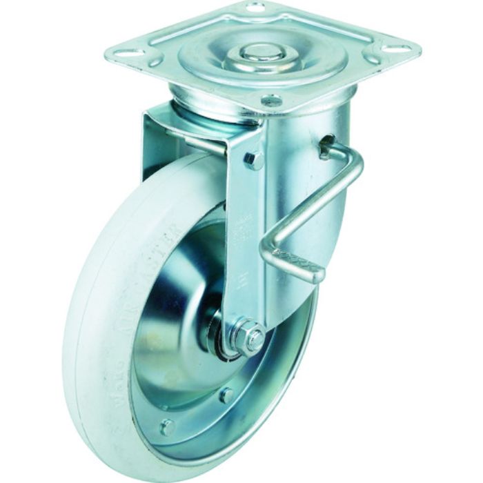 ワコーパレット エアーキャスター(自在車ストッパー付) 200mm ホワイトゴム車(Tcode:3658104)