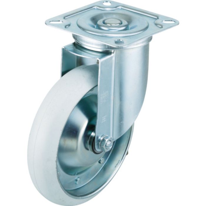 ワコーパレット エアーキャスター(自在車) 200mm ホワイトゴム車(Tcode:3658112)