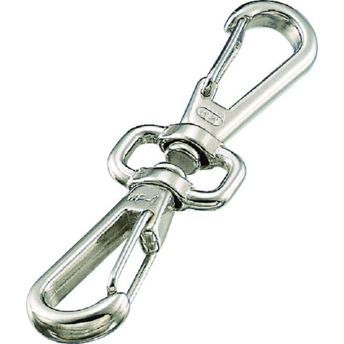 水本 ステンレス スイベルダブルフック 線径4mm 長さ112mm(Tcode:2051918)