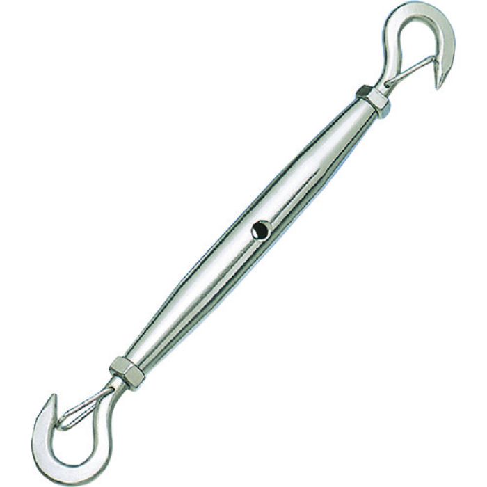 水本 ステンレス パイプターンバックル外れ止め付(フック&フック) 捻子径3分 使用荷重1.57kN(Tcode:2048710)