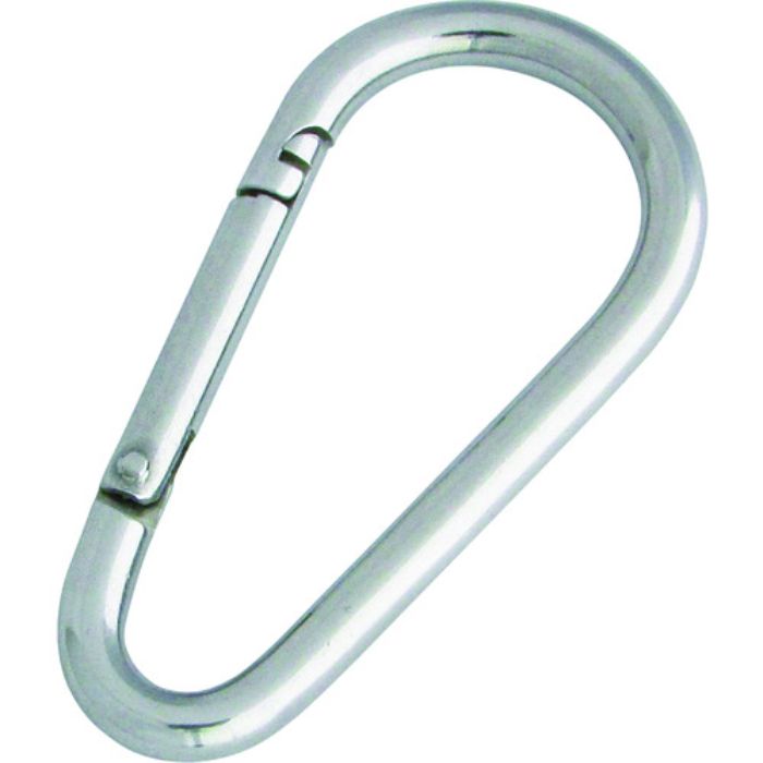 水本 ステンレス ナス型カラビナ(環なし) 線径3mm 長さ38mm(Tcode:3789233)