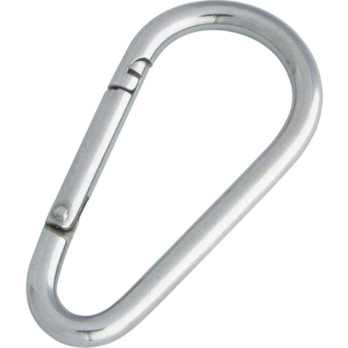 水本 ステンレス ナス型カラビナ(環なし) 線径4mm 長さ45mm(Tcode:3789241)