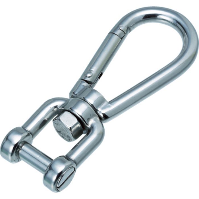 水本 ステンレス スナップフックシャックル 線径8mm 長さ108mm(Tcode:4775775)